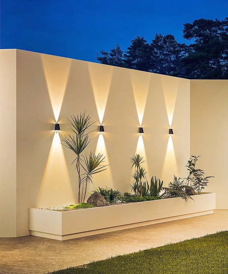 External Solar Lights Outdoor Wall Washer Sconce Facade Lamp Porch LED Light Decor Garden Solar Lighting Decoration Luminaire