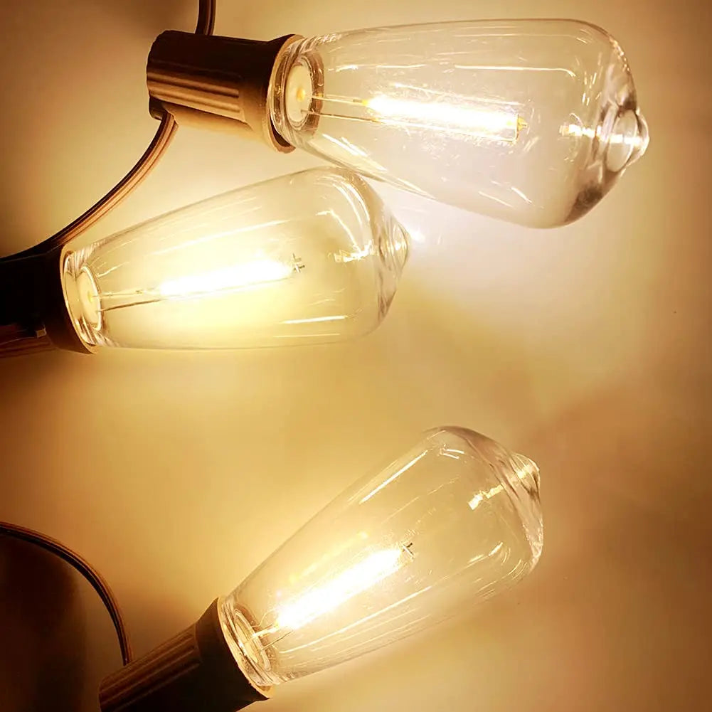 Vintage ST38 Led Replacement Light Bulbs Plastic E12 1W Equvalent 7W Incandescent Decorative Shatterproof Bulbs For String Light