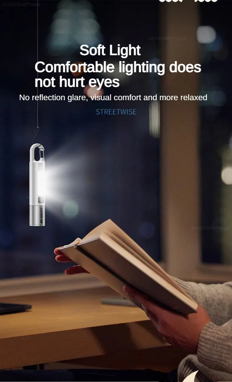 Xiaomi Outdoor Flashlight Portable Strong Light Variable Focus with Floodlight Side Lights Mini Flashlight Lamp High Brightness