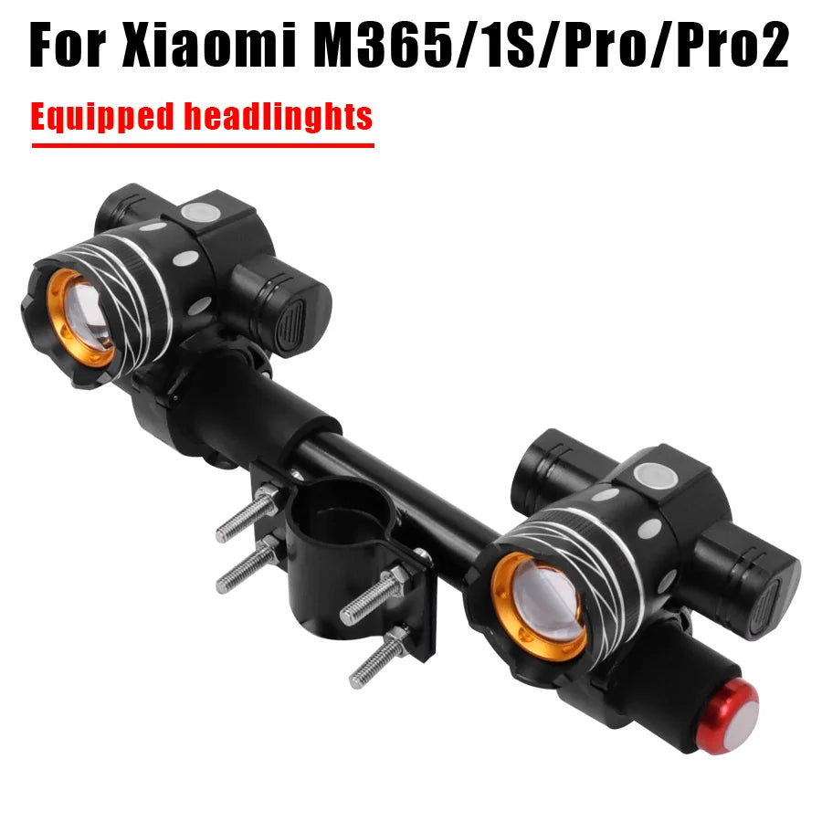 LED Lamps For Xiaomi M365 pro pro2 Headlight Zoomable for Segway Ninebot MAX G30 G30D Electric Scooter 3 Flashlight Lamp