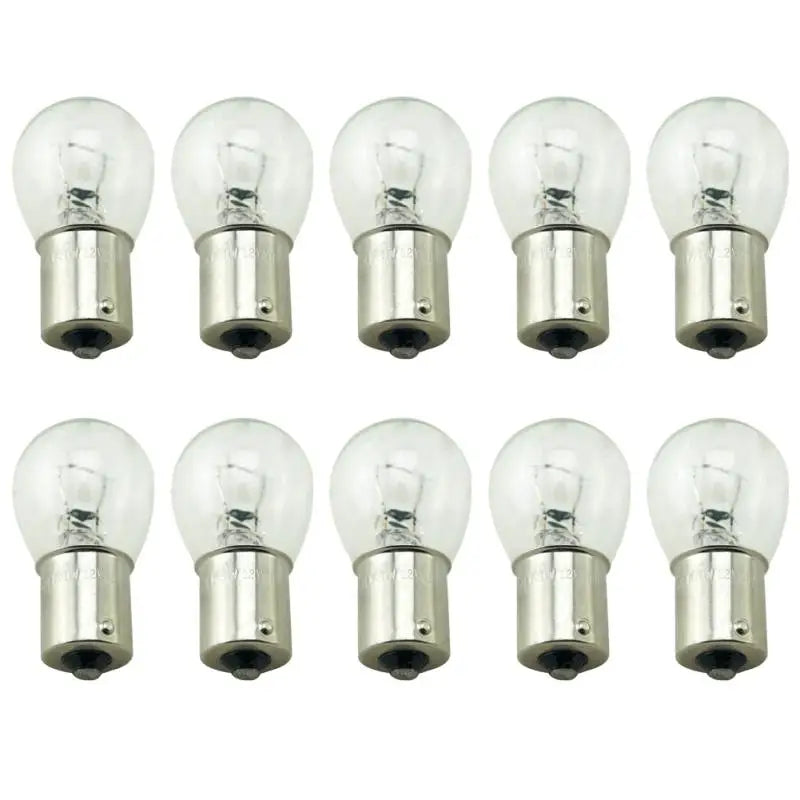 10 Pcs/Set 12V 1156 BA15S S25 Car Tail Lamp Bulbs Reverse Brake Tail Light Turn Signal Replacement Parts
