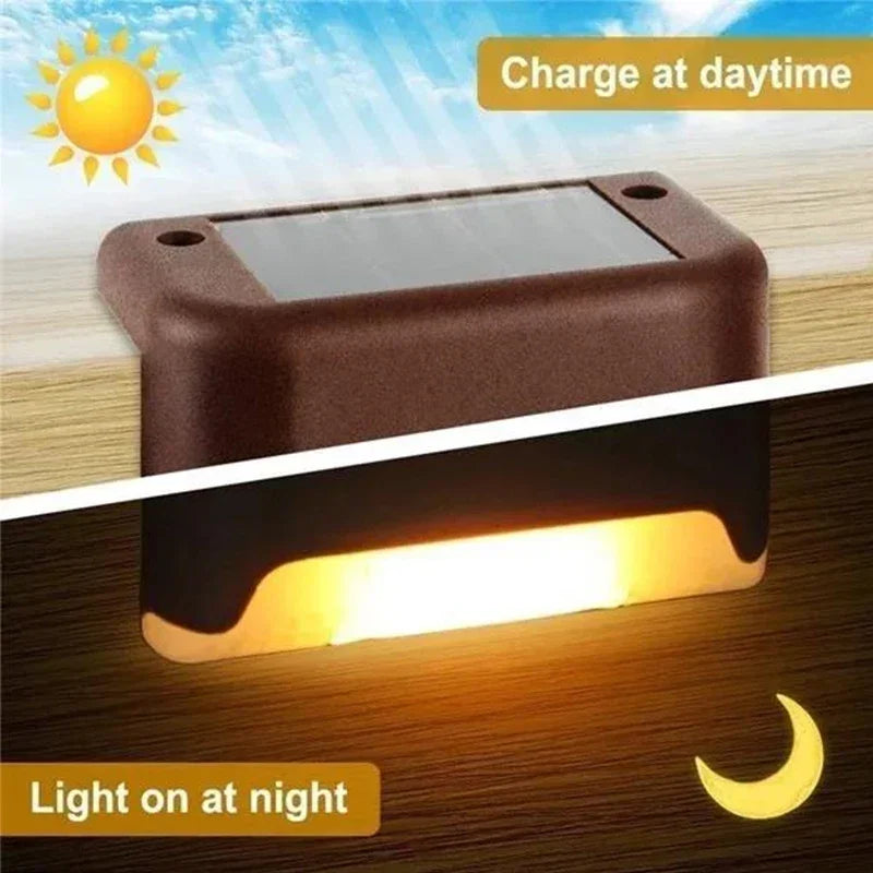 32/24/16/12/8/4Pcs Solar Deck Lights Outdoor Waterproof LED Fence Lights Garden Step Lamp for Patio Stairs Railing Pathway Step