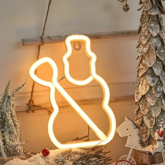 Christmas Tree Neon Light Signs USB Powered LED Neon Lights Christmas Festival Decoration Ornaments Holiday Lights Wall Decor