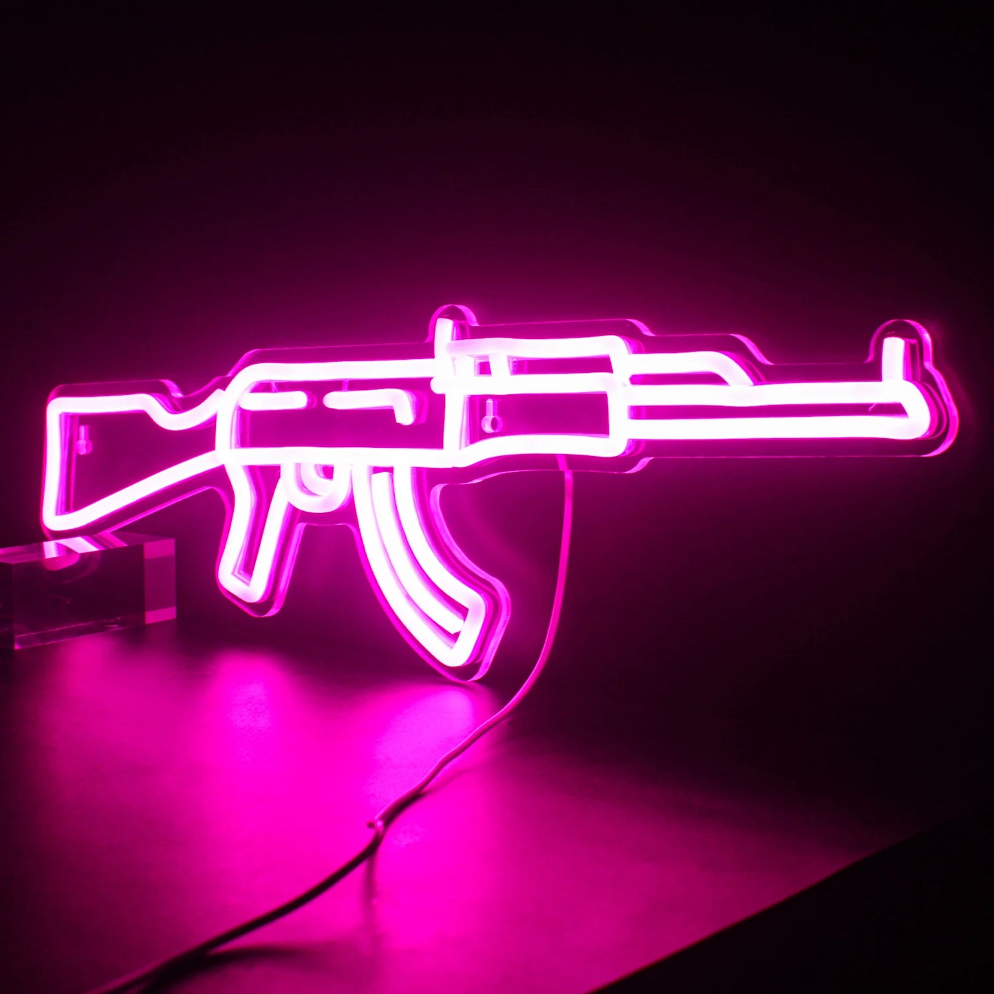 Gun Neon Sign art Neon Light Led AK 47 Cool Hanging Night Light Boys Playroom Home Store Party Personality BAR Wall Decor Lamps