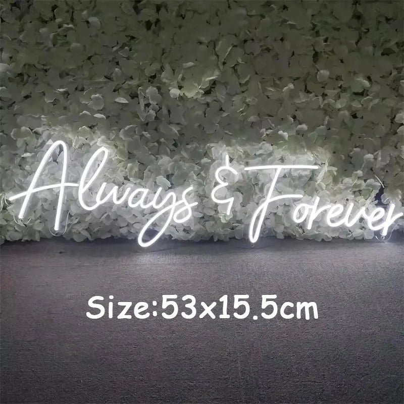 It Was Always You Neon Signs LED Wedding Boda Party Romantic Sign Lights Bedroom Room Decor Art Wall Oh Baby Decoration Lamp