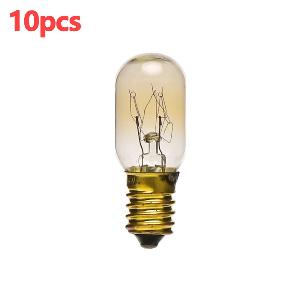 10pcs Salt Lamp Bulb 15w E14 Screw In Pygmy Bulbs Fridge Appliance Oven Replacement Glass Bulbs For Refrigerator