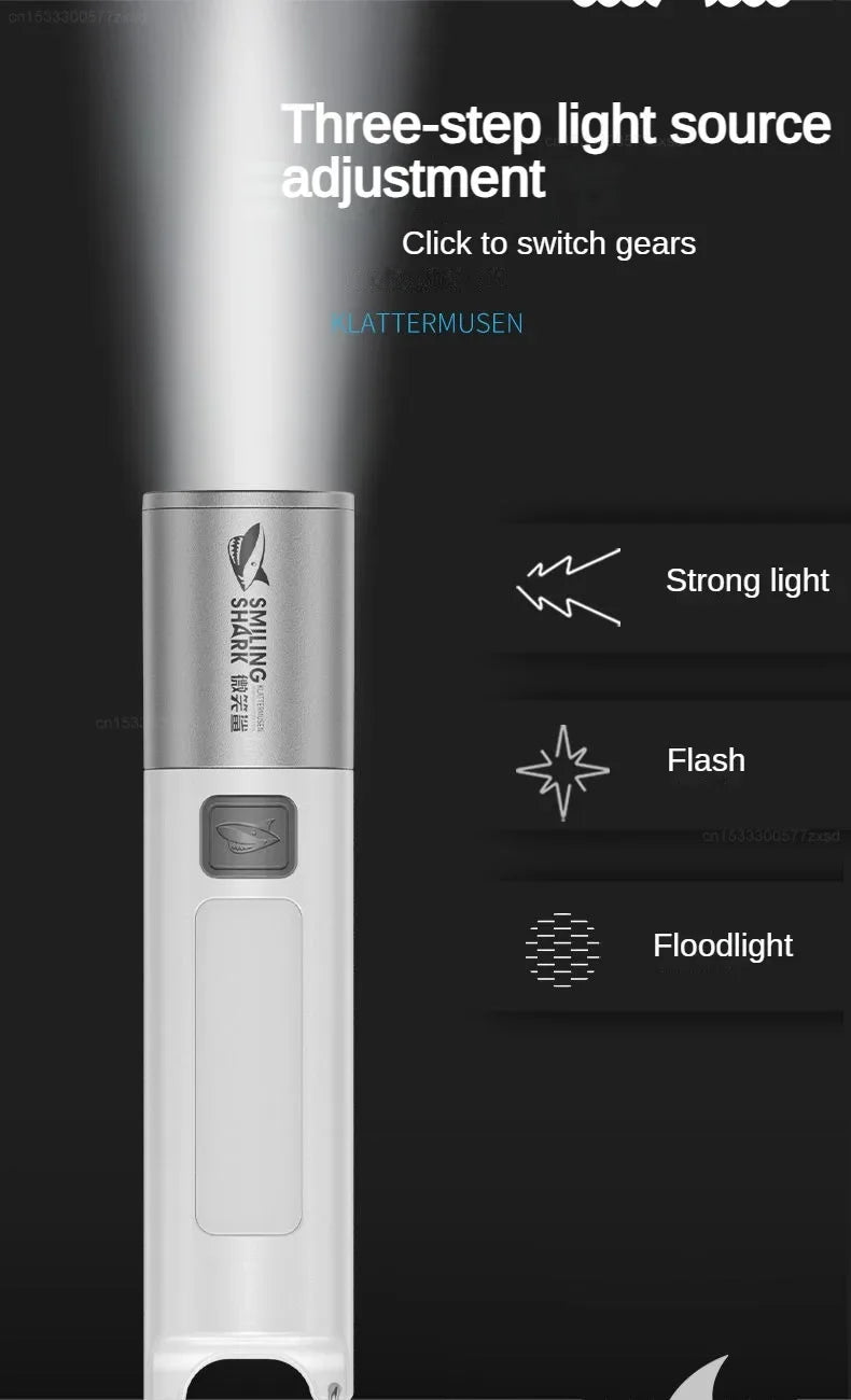 Xiaomi Outdoor Flashlight Portable Strong Light Variable Focus with Floodlight Side Lights Mini Flashlight Lamp High Brightness