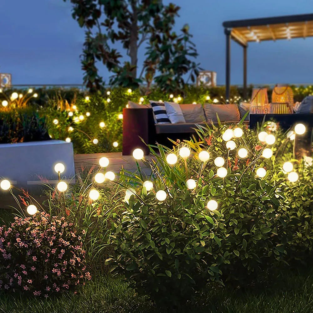 LED Solar Firefly Lights Outdoor Waterproof Solar Lawn Lamps Landscape Lights For Courtyard Garden DecorationChristmas Atmosphe