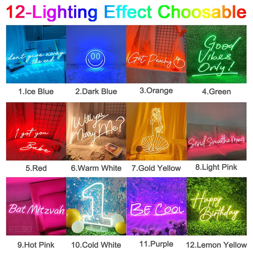 La Vie En Rose Neon Sign LED Light Wall Hanging Acrylic Room Decor Neon Sign Light for Bedroom Aesthetic Decoration Girls Gifts