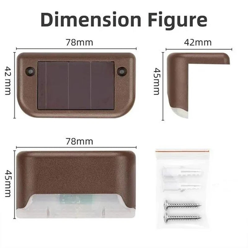 32/24/16/12/8/4Pcs Solar Deck Lights Outdoor Waterproof LED Fence Lights Garden Step Lamp for Patio Stairs Railing Pathway Step