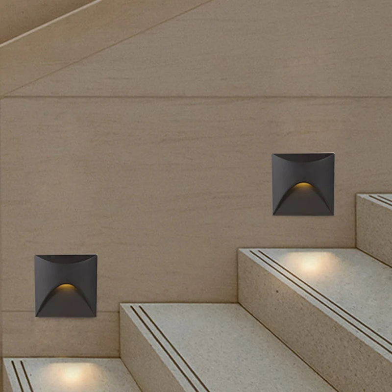 Night Light Led Wall Lamp Stair Light AC 85-265V Step Lamp Corridor Lighting Indoor Wall Lighting Recessed for Bedroom Closets