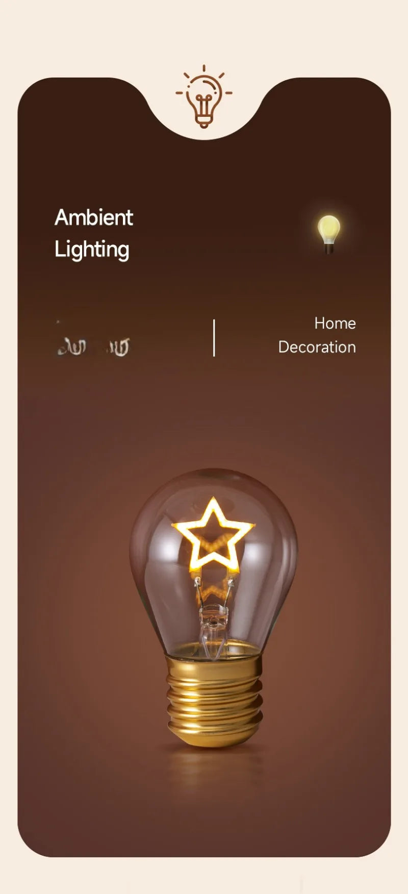Edison A70 5V Decorative Lamp Led Vintage Tungsten Christmas Gift Cartoon Plastic Art Decorative Light Type-C Rechargeable Bulb