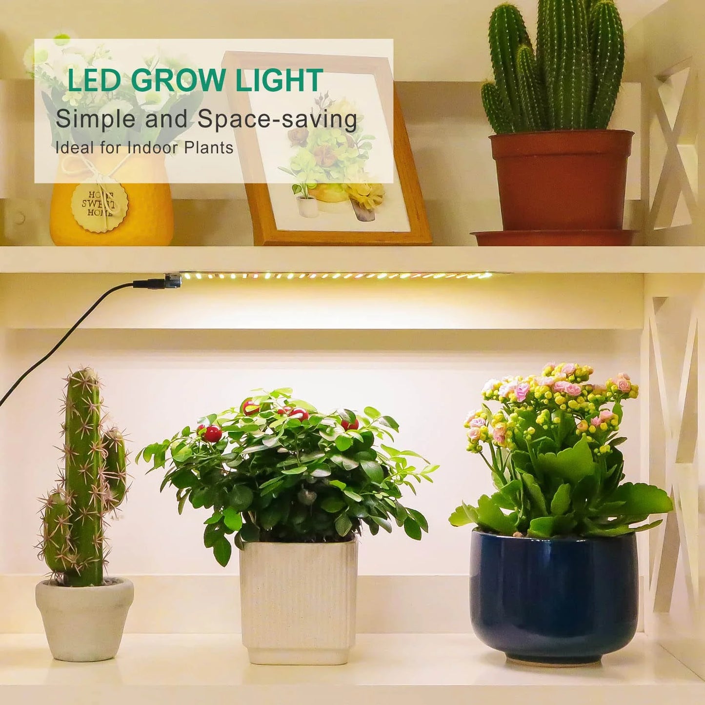 iGrowsla Grow Light Board, Full Spectrum Lamp Panel for Indoor Plants,135 LEDs with Auto On/Off Timer 4/8/12H,10 Dimmable Levels