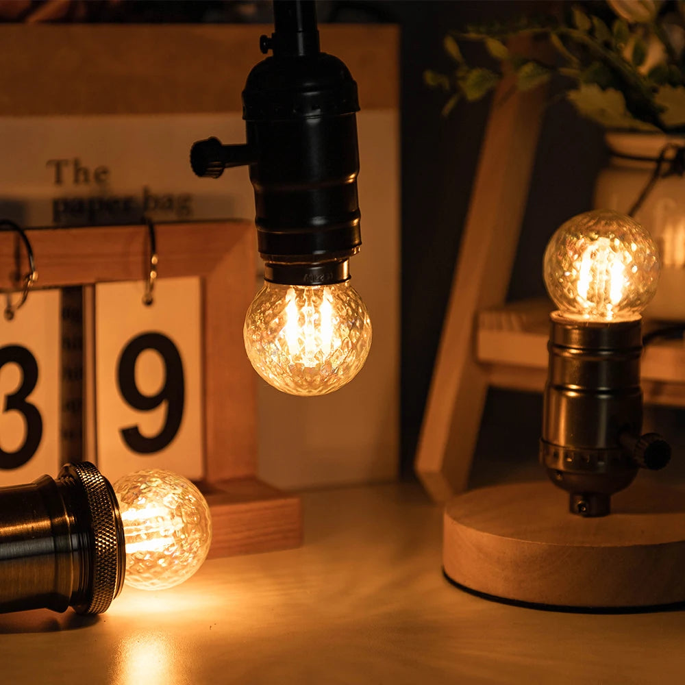 6Pcs Vintage G40 Decorative LED Light Bulb E27 1W 220V Pineapple Colorful LED Filament Bulb for Street Garland Light Outdoor