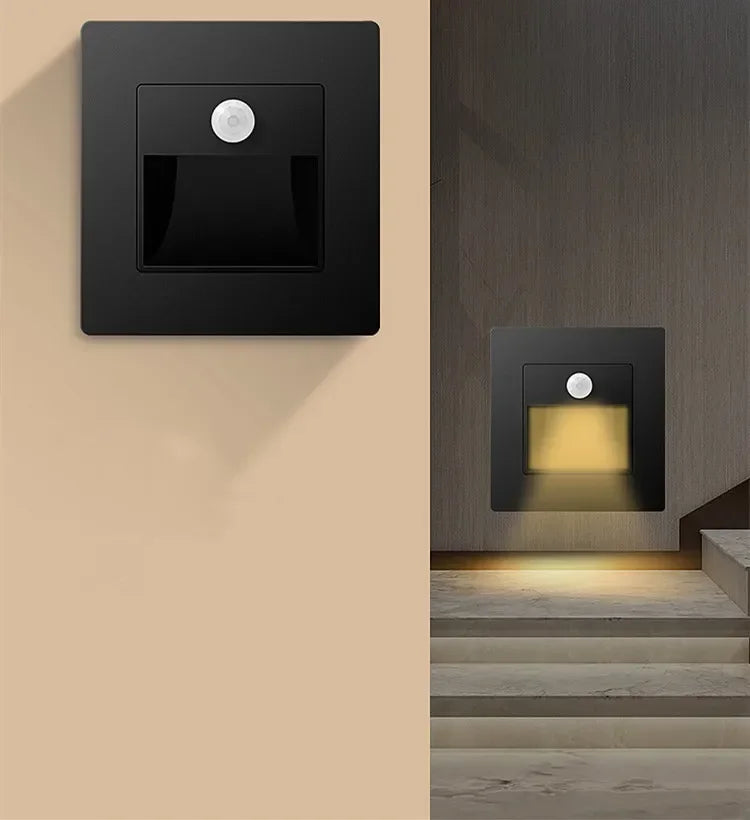 PIR Motion Detector Sensor Led Stair Light Infrared Human Induction Lamp Recessed Steps Ladder Staircase Bedroom Night Light