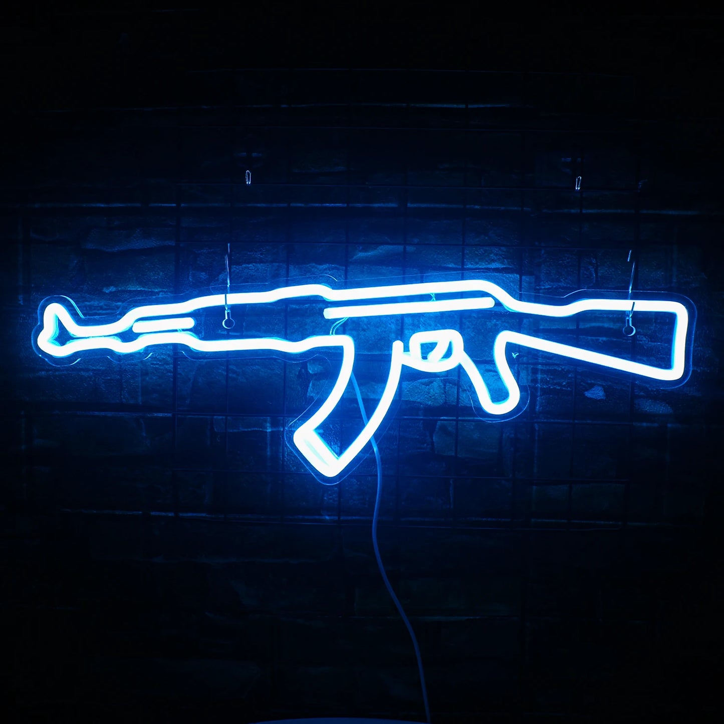 Gun Neon Sign art Neon Light Led AK 47 Cool Hanging Night Light Boys Playroom Home Store Party Personality BAR Wall Decor Lamps