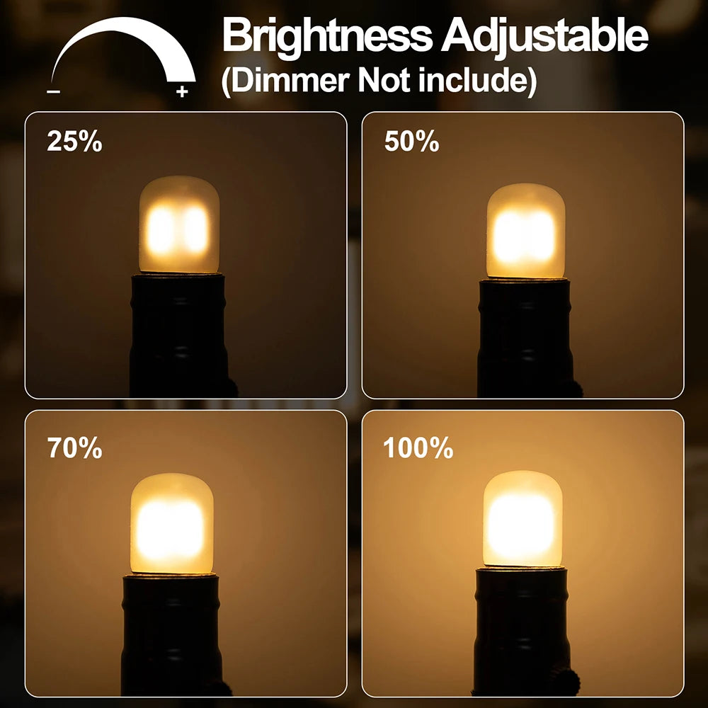 T28 Tubular Led Bulb E27 220V E26 110V 1W Frosted Dimmable Light Bulbs Living Room Pendent Decoration Night Light Replace Source