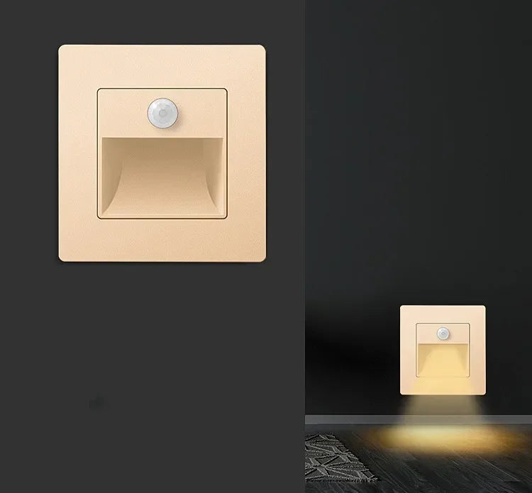 PIR Motion Detector Sensor Led Stair Light Infrared Human Induction Lamp Recessed Steps Ladder Staircase Bedroom Night Light