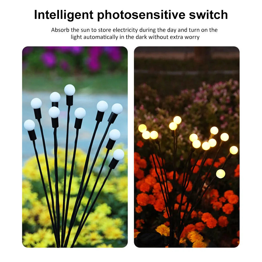 8/10LED Solar Light Outdoor Waterproof Garden Decoration Landscape Lights Firefly Garden Lamp Courtyard Garden Decor
