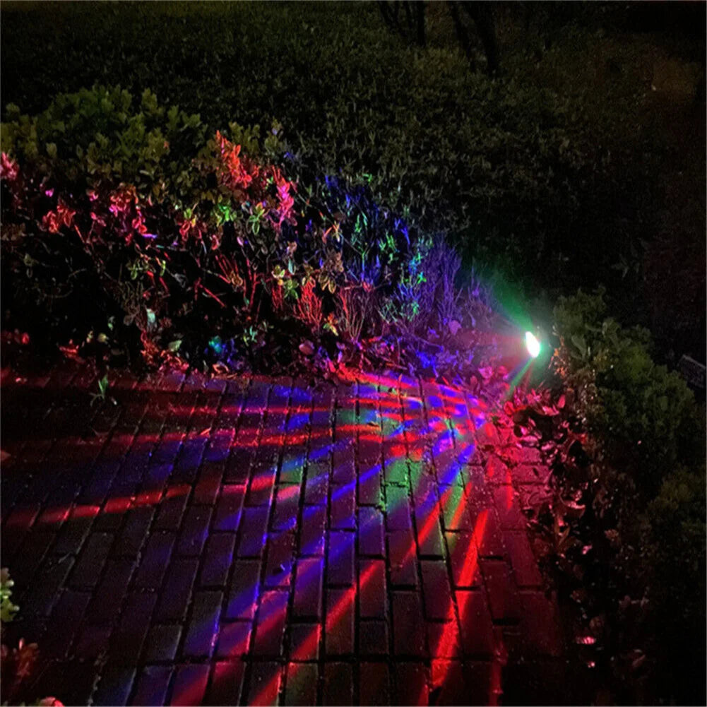 LED Solar Power Lamp with ON/OFF Switch LED Projector Light IP55 Waterproof RGB Solar Light For Garden Courtyard Home Decor
