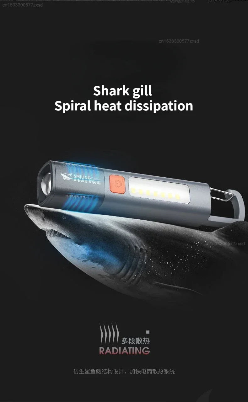 Xiaomi Outdoor Flashlight Portable Strong Light Variable Focus with Floodlight Side Lights Mini Flashlight Lamp High Brightness