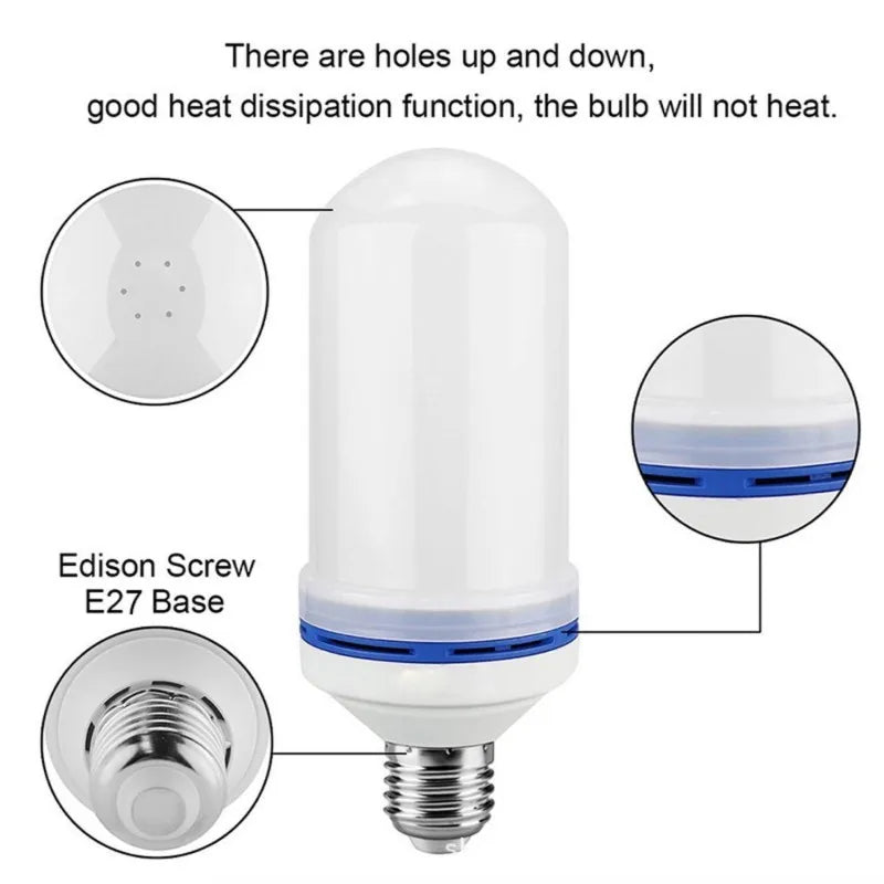 The latest E27 LED flame bulb Fire E14 Corn bulb Flicker LED light Dynamic flame effect 3W 5W 9W 85V-265V for home lighting