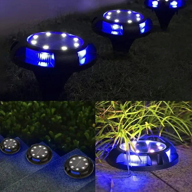 12LED Solar Power Disk Light Outdoor Garden Solar Underground Light Deck Light Spotlight Buried Solar Led Lamp Garden Decor