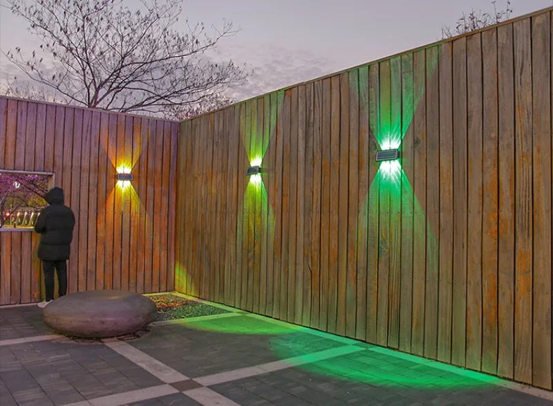 Solar Wall Lamp Led Outdoor Waterproof Decoration Garden Lamp Up And Down Luminous Lighting for Wall Porch Balcony Garden Street