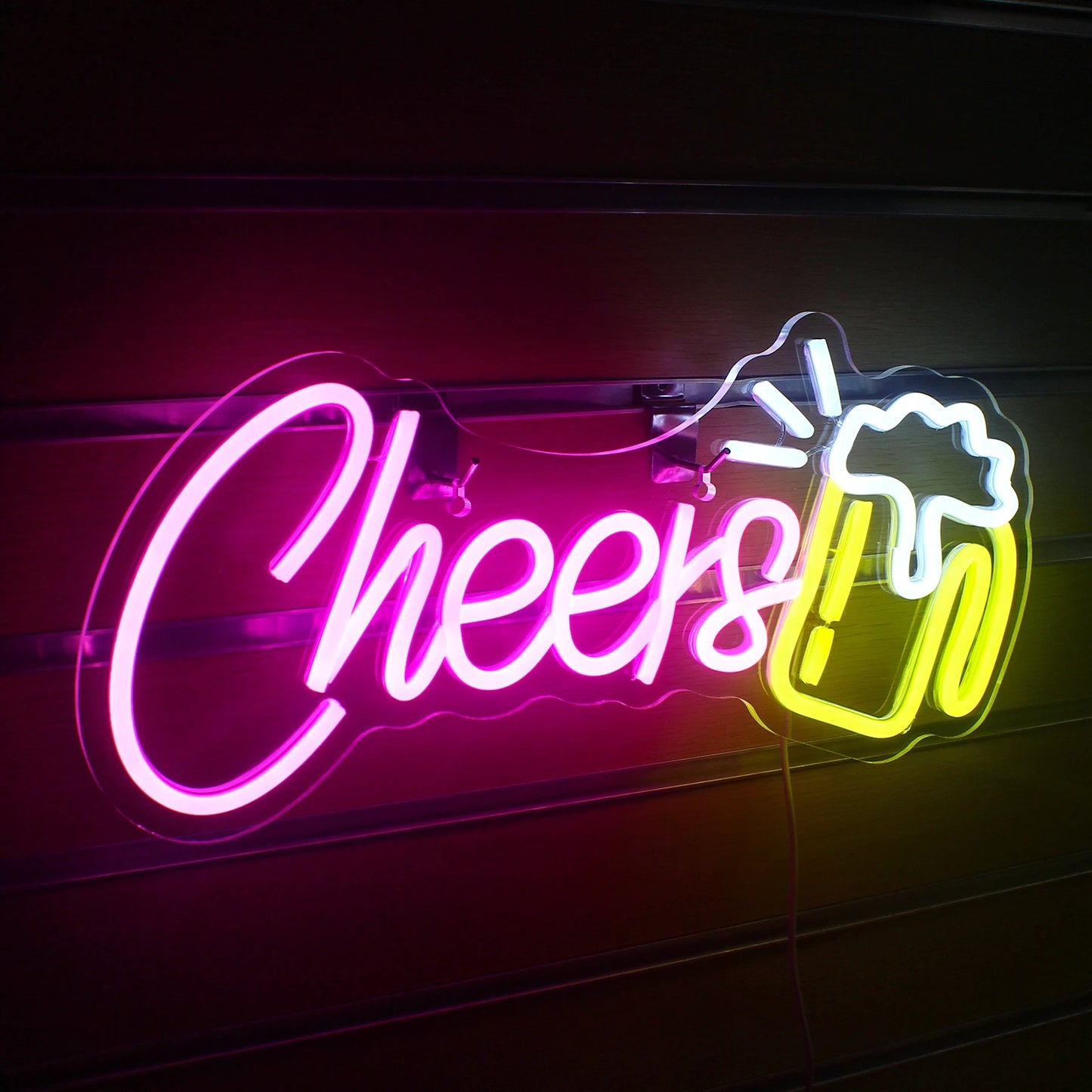 Beer Cheers Neon Sign Led Sign for Wall Decor Beer Man Cave Bar Home Pub Party Club Restaurant Shop Sign Bar Lights Wall Decor