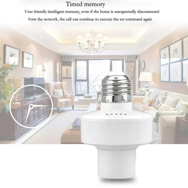 WiFi Smart Light Bulb Adapter Lamp Holder Base AC Smart Life/Tuya Wireless Voice Control With Alexa Google Home E27 E26 65-265V