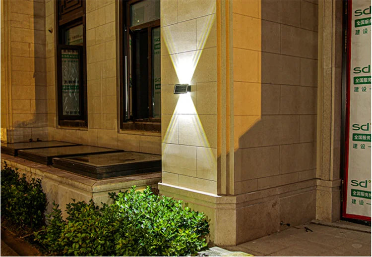 Solar Wall Lamp Led Outdoor Waterproof Decoration Garden Lamp Up And Down Luminous Lighting for Wall Porch Balcony Garden Street