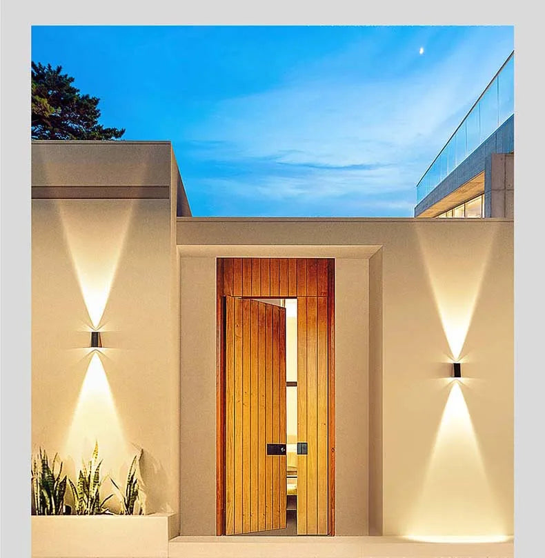 External Solar Lights Outdoor Wall Washer Sconce Facade Lamp Porch LED Light Decor Garden Solar Lighting Decoration Luminaire