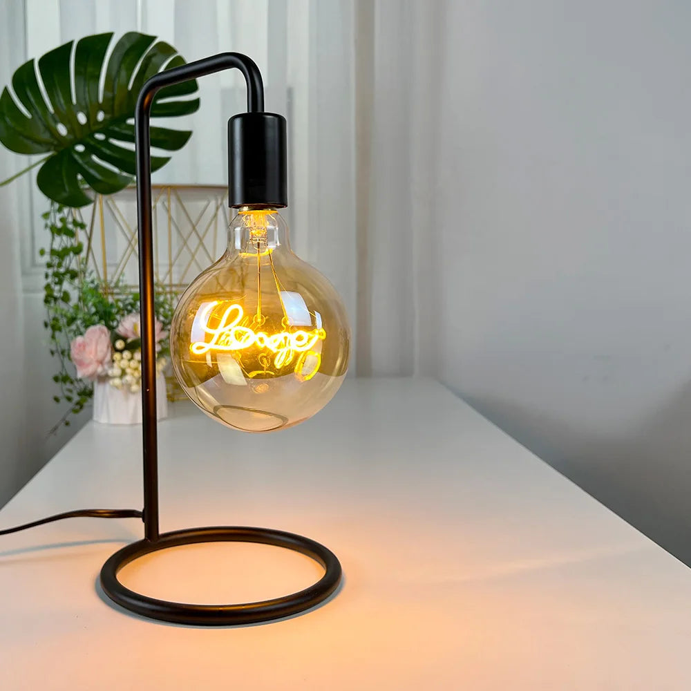 TIANFAN Vintage Led Bulb G125 Big Globe Alphabet Love Home Drem Hello 110V 220V E26 E27 Decorative Edison Bulb Pendant Bulb