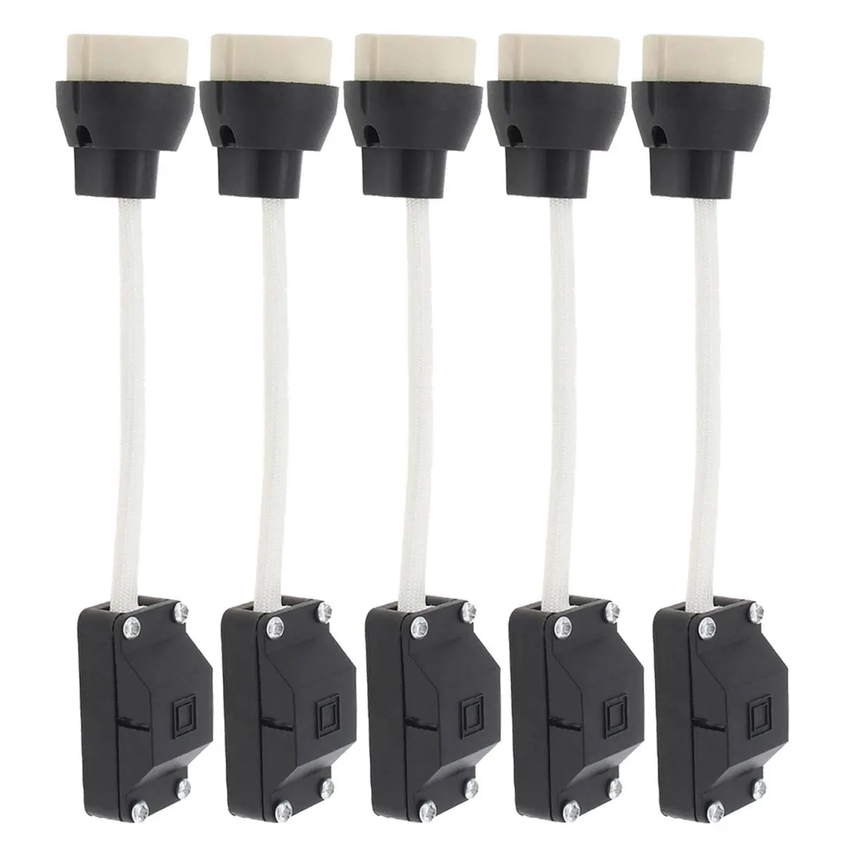 5pcs GU10 Lamp Holder 2A 250V Ceramic Lamp Bases Connector for LED Light Bulbs/Halogen Bulbs Downlight with Terminal Box Socket