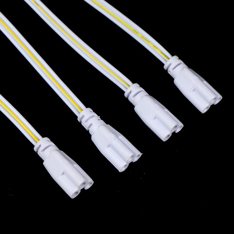 Flexiable Double End 3Pin LED Tube Connector Cable Wire, T4 T5 T8 Extension Cord For Integrated LED Fluorescent Tube Light Bulb