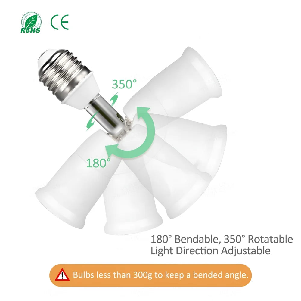 E27 TO E14 LED Bulb Lamp Holder 2 in 1/3 in 1/4 in 1/5 in 1 E27 Base Socket Splitter LED Lamp Socket Light Bulb Adapter Holder