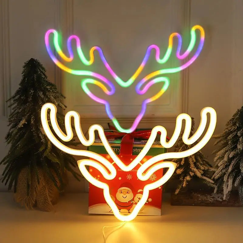Christmas Tree Neon Light Signs USB Powered LED Neon Lights Christmas Festival Decoration Ornaments Holiday Lights Wall Decor