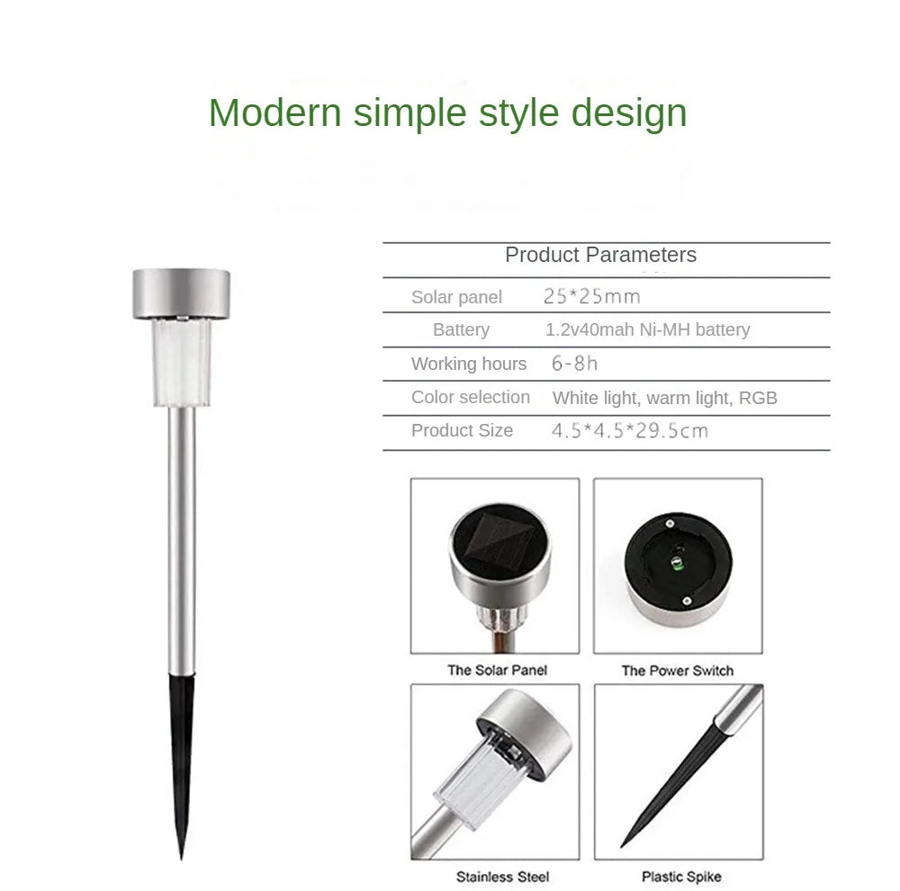1~10PCS Solar Garden Light Outdoor Solar Powered Lamp Lanter Waterproof Landscape Lighting For Pathway Patio Yard Lawn