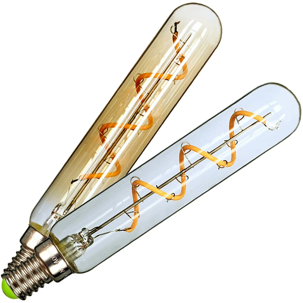 TIANFAN 2pc/Pack Led Bulb Vintage Light Bulb T20 Tubular 4W E14 Small Base Non Dimmable 220/240v E27 2700k Warm White