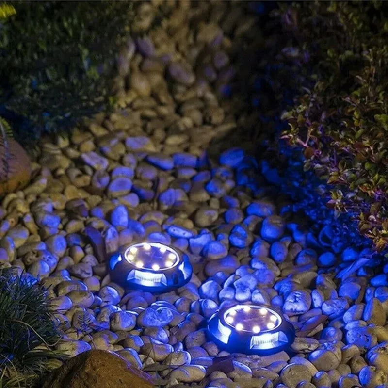 12LED Solar Power Disk Light Outdoor Garden Solar Underground Light Deck Light Spotlight Buried Solar Led Lamp Garden Decor