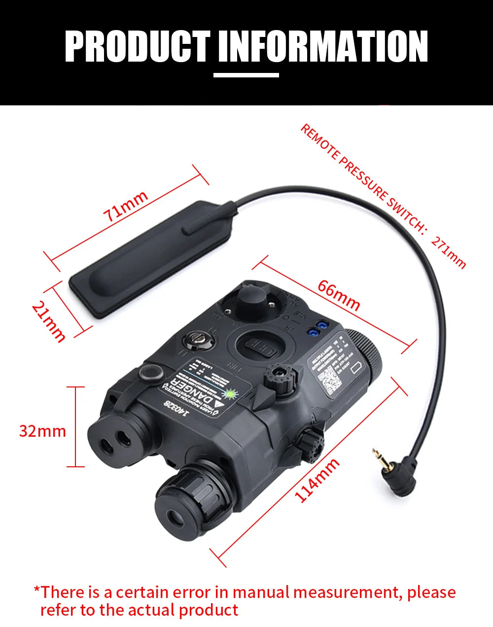 WADSN Airsoft PEQ 15 equipments Red Green Blue Powerful Laser Dot IR Indicator Surefir M600 M600C Flashlight Dual Control Switc