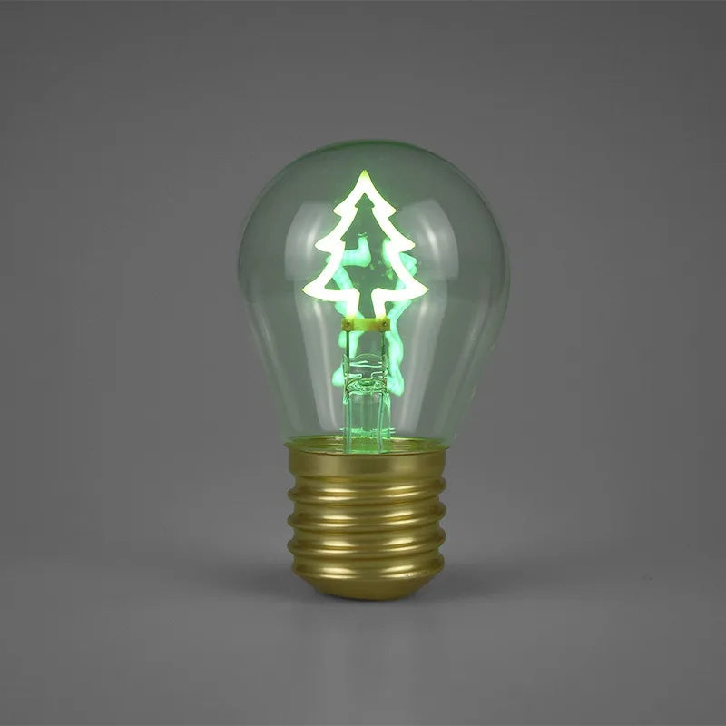 Edison A70 5V Decorative Lamp Led Vintage Tungsten Christmas Gift Cartoon Plastic Art Decorative Light Type-C Rechargeable Bulb