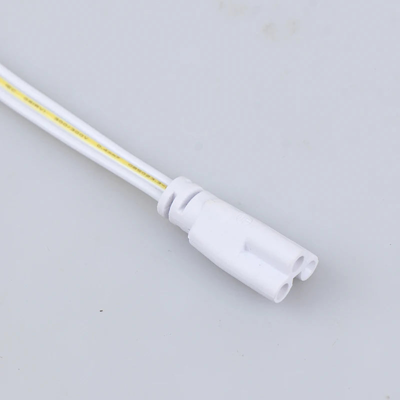 Flexiable Double End 3Pin LED Tube Connector Cable Wire, T4 T5 T8 Extension Cord For Integrated LED Fluorescent Tube Light Bulb