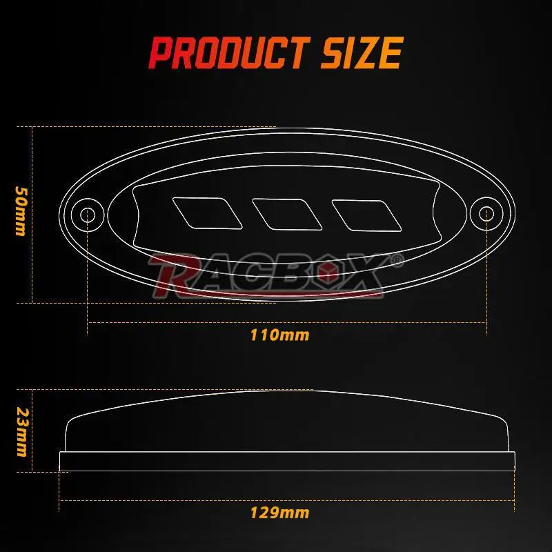 LED Side Marker Lights Clearance Tail Brake Indicator Turn Signal Warning Taillight 12V 24V for Truck Trailer Tractor Lorries