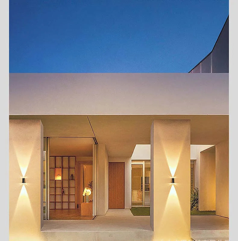 External Solar Lights Outdoor Wall Washer Sconce Facade Lamp Porch LED Light Decor Garden Solar Lighting Decoration Luminaire