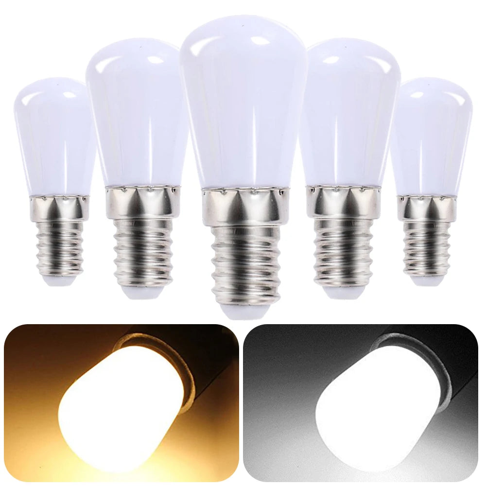 5/1Pcs LED Refrigerator Light Bulbs Mini E14/E12 Replacement Halogen Screw Bulbs For Kitchen Bedroom Sewing Machine Night Light