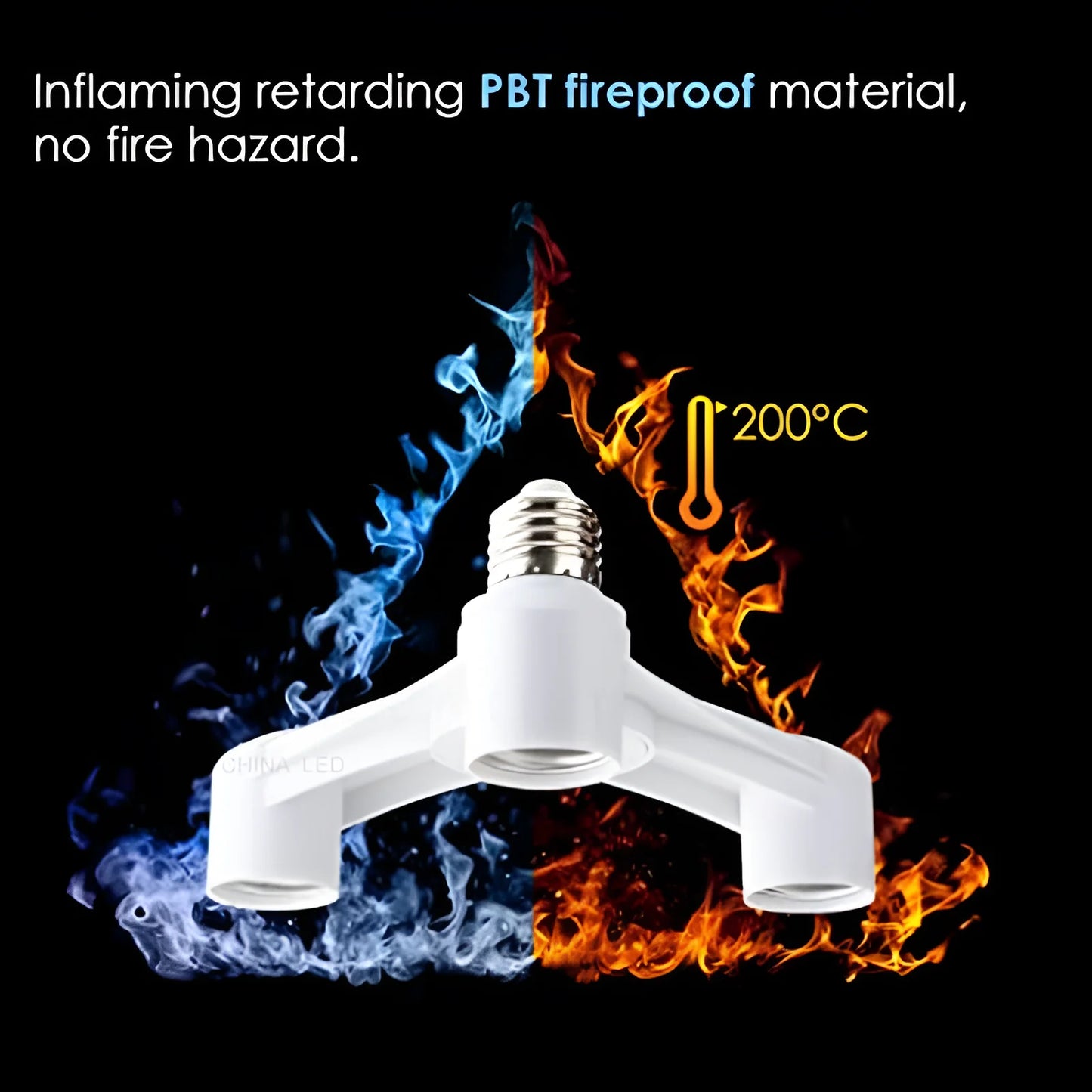E27 LED Bulb Lamp Holder 3 in 1/4 in 1/5 in 1/ 6 in 1 85-265v E27 Base Socket Splitter LED Lamp Socket Light Bulb Adapter Holder