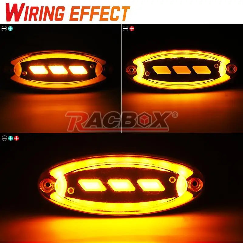 LED Side Marker Lights Clearance Tail Brake Indicator Turn Signal Warning Taillight 12V 24V for Truck Trailer Tractor Lorries