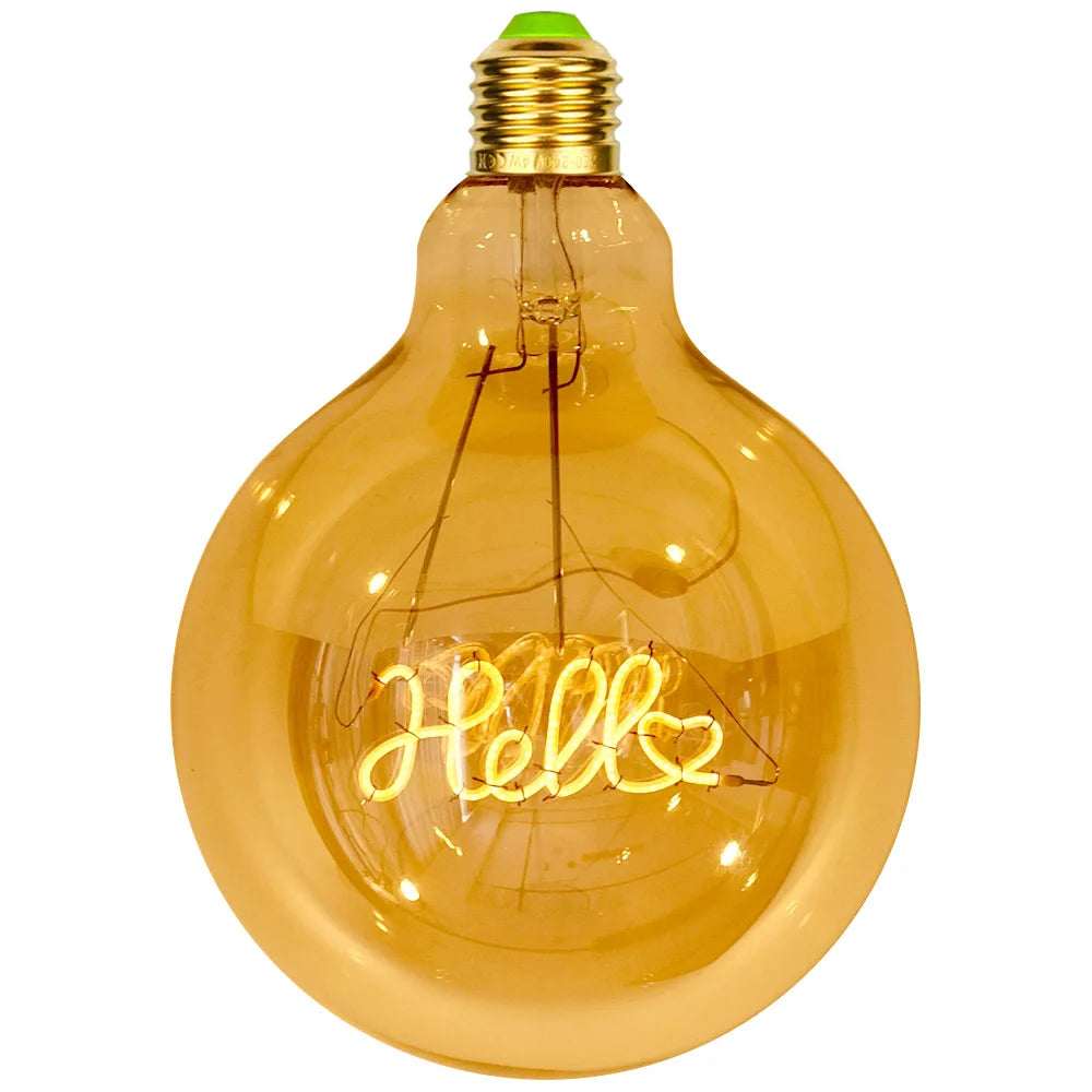 TIANFAN Vintage Led Bulb G125 Big Globe Alphabet Love Home Drem Hello 110V 220V E26 E27 Decorative Edison Bulb Pendant Bulb