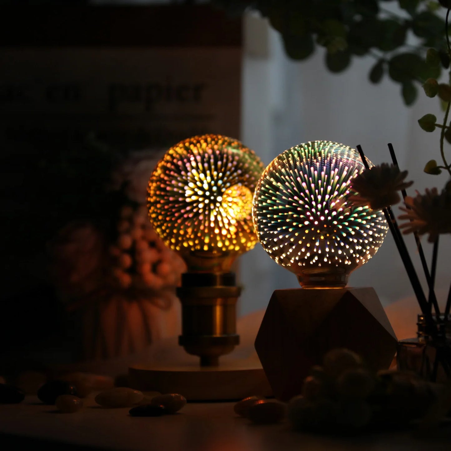TIANFAN Vintage Led Bulb G95/G30 Edison Bulb 4W 3D Effective AC85-265V E27 Firework Decorative Light Bulb Yellow Warm